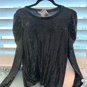 Sequined long sleeve shirt